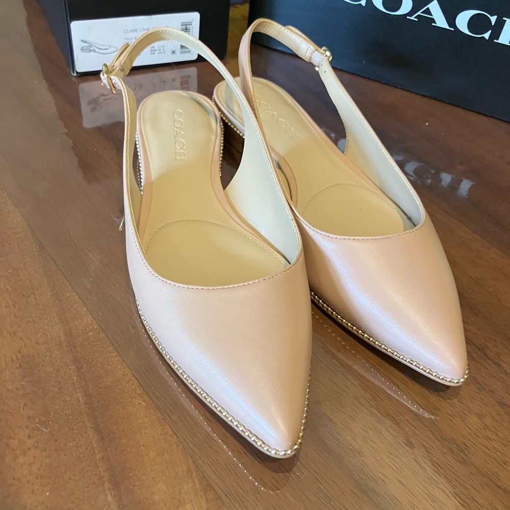 Coach Women's Nude Slingback Heels